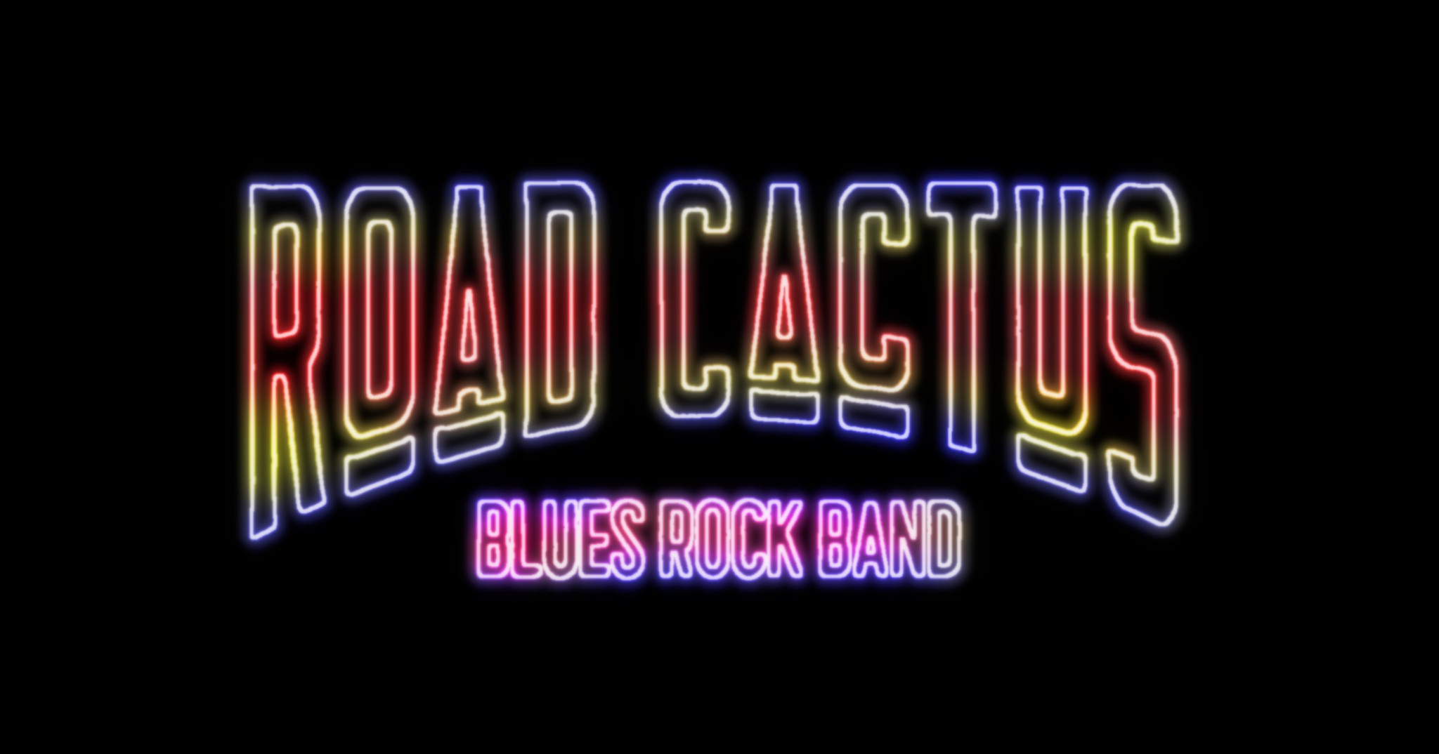 Road cactus logo neon hd