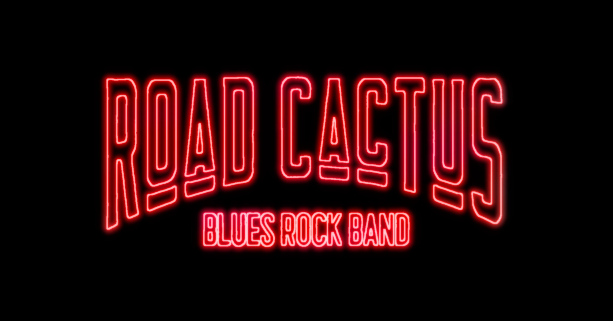 Road cactus logo neon red hd